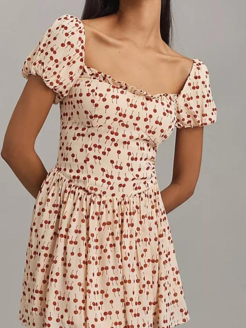 Reformation Davonne Mini Dress Cherry Pudding Size 4 Coquette Feminine